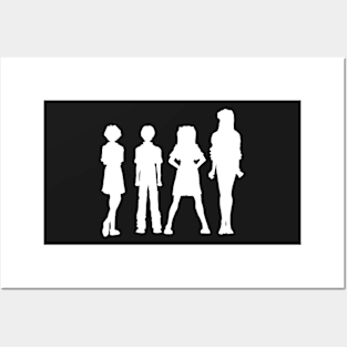 Evangelion Silhouettes (white) Posters and Art